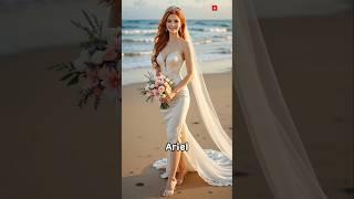 ‍️Disney Princesses as Brides #aiart #disneyai #brides #weddingdress #fashion