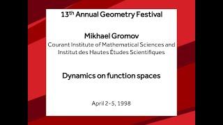 Dynamics on function spaces - Mikhael Gromov