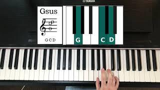 How Gsus Chord on Piano