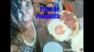 PIZZA DE PANQUECA ... MINHA ROTINA DE DOMINGO ... How to make pancake pizza.