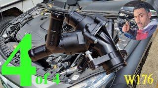 Mercedes W176 Coolant Thermostat, this is how i do this job, Part: 4 of 4