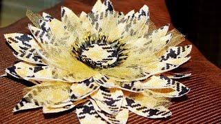 Цветы из ткани. Fabric flowers. Как сделать брошь из обрезков ткани! Мастер класс!