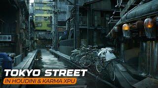 Realistic Tokyo Street In Houdini & Karma XPU | Advanced Scene Setup and Shading