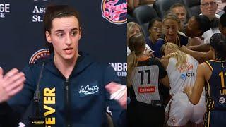 Caitlin Clark was sick of reporter asking about heated moments vs Connecticut Sun