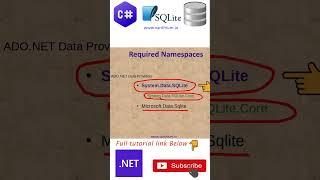 What is System.Data.SQLite and How to use it for Database Programming #sqlite #sqlite3  #tutorial