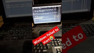 Windows failed to start | how to fix windows error | dump error | fetal error windows #shorts #win