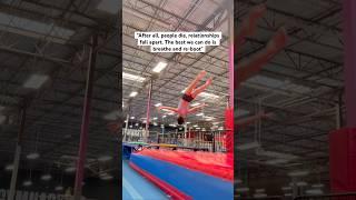 Did a front layout for the first time in 5 months! ‍️#fypシ゚ #gymnast #gymnastics #summer #viral