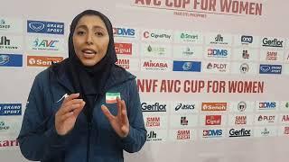 WOMEN'S AVC CUP 2022; Mahsa Saberi interview after 4th match