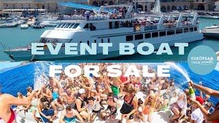 event boat 200 passengers| event boat for sale| party boat for sale| Lurssen 150 for sale 1990