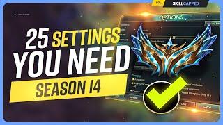 25 SETTINGS and HOTKEYS you NEED for SEASON 14 - League of Legends