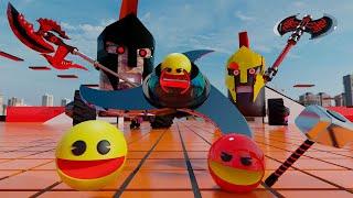 Pacman Vs Robot Monsters -Robot Monsters and Spartan Bots #pacman