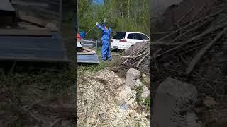 щепорез в работе