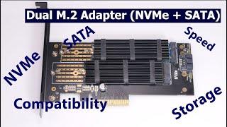 Dual M.2 Adapter - NVMe and SATA on one card. Speed and Flexibility