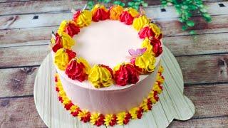 online free class live part 2 whipped  cream frosting | perfect red colour | cake decoration |