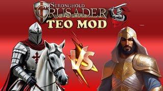 GRAND MASTER VS SALAH AL-DIN |AI Battle|Stronghold Crusader Teo Mod.