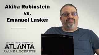 Rubinstein vs Lasker (1909) || Game Excerpts with GM Ben Finegold