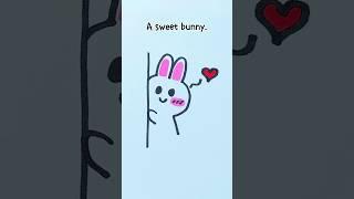 Easy drawing cute rabbit bunny step by step for kids #kids #easydrawing #stepbystep #rabbit #bunny