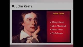 Top 10 English poet | poet, top English famous poet |