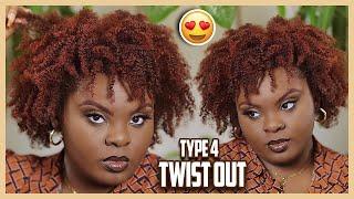 DEFINED TWIST OUT ROUTINE ON TYPE 4 NATURAL HAIR