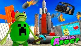 Удивительная Лягушка НУБ ЛЕТИТ НА ЛУНУ Minecraft and AMAZING FROG видео для детей KIDS CHILDREN