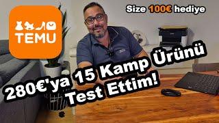 Temu'dan 280€ karşılığında 15 kaliteli kamp ürünü test ettim! #kampürünleri