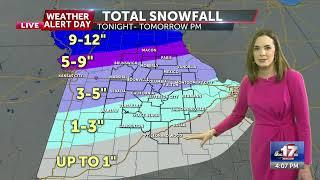 Monday afternoon Mid-Missouri winter storm update