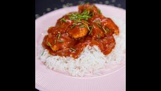 Chicken Tenders in Tomato Sauce and Rice