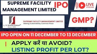 supreme facility management ipo review | supreme facility ipo gmp | supreme Facility ipo