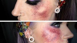 How to make bruises with makeup - Easy and fast