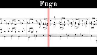 BWV 998 - Prelude, Fugue & Allegro in E-flat Major (Scrolling)