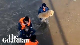 People carried out of flooded homes after Russia’s Orsk after dam break