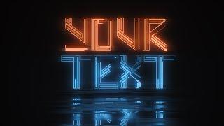 Neon Title Reveal After Effects Intro Template #283 Animation Free Download