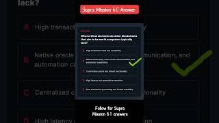 Supra Mission 60 Answers: Ace the SupraOracles Mission 60 Quiz  Supra Airdrop New Update