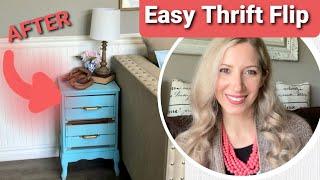 THRIFTED FURNITURE FLIP/Using paint to re-style your home/Easy + Affordable