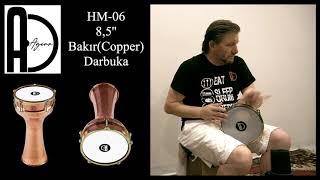 Agean Percussion 8,5'' Hammered Copper Darbuka