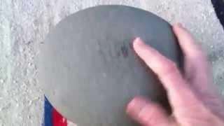 Pre-Columbian, ancient stone, Indian artifacts, smooth round symmetrical basalt stone