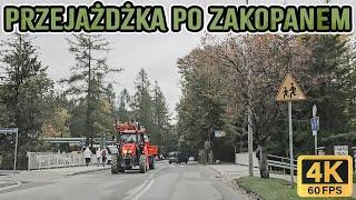 Zakopaneprzejazd po sezonie w stronę Krupówek! 4K2024.10.12 ASMR بولندا جبال زاكوباني تاترا