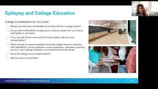 Webinar on Empowering Students with Epilepsy