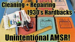 Cleaning + Repairing -  1930's  - A Century Of Hardback Book Series - My Best Unintentional ASMR!