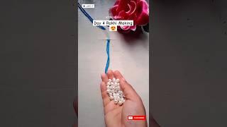 Easy Rakhi making idea with Moti  rakhi making at home  #art #craft #crazy #viralvideo