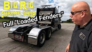 Big Rig Chrome Shop Hooks Black Dog Up!   Full "Loaded Fenders"