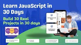 Learn JavaScript in 30 Days: Build 30 Real Projects in 30 days | 40% OFF Launch Sale.