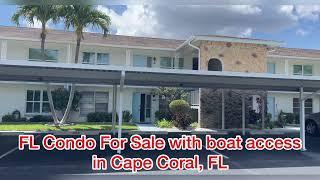 Boating access condo for sale in Cape Coral Florida