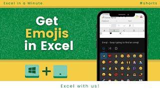 HOW TO INSERT EMOJIS IN EXCEL #  shorts