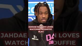 Jahdae Barron On Watching Trent McDuffie Play #chiefs #nflcombine  #shorts