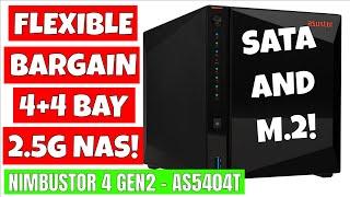 Amazing Value NAS Asustor Nimbustor Gen2 AS5404T 4 Drives +4 NVME Bays