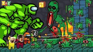 Among Us vs Zombies - GIANT Superhero vs SCP & Pacman