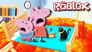 Peppa Pig Play The Floor Is LAVA in Roblox!