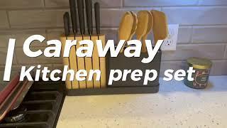 Caraway 14-Piece Kitchen Prep Set - Kitchen Knife Set & Wooden Utensil Set - Charcoal | Overview