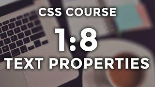 CSS Course [1:8] Text properties